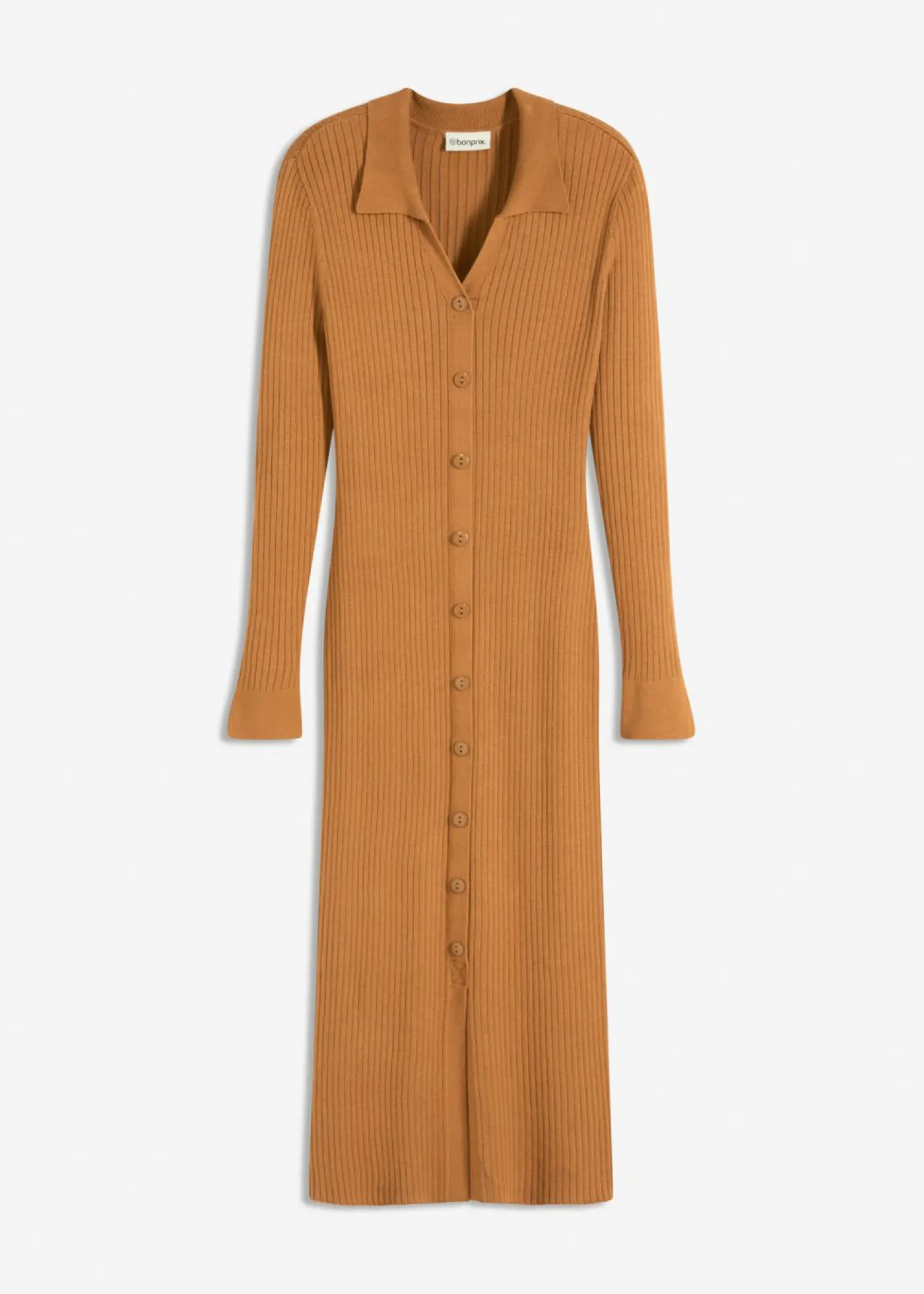 bonprix bonprix Vestidos|Ropa De Punto>Vestido de punto de mezcla de viscosa suave Avellana