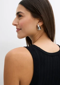 Mujer bonprix bonprix Vestido de punto de mezcla de viscosa con línea en A