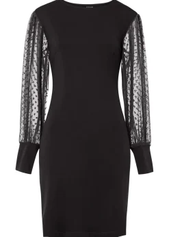 bonprix bonprix Vestidos>Vestido de punto de mezcla de viscosa Negro