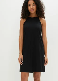 bonprix bonprix Básicos|Vestidos>Vestido de punto de mezcla de lyocell fluido Negro