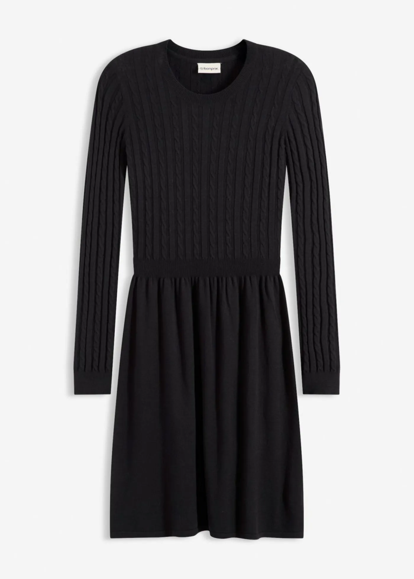 bonprix bonprix Vestidos|Ropa De Punto>Vestido de punto de mezcla de viscosa Negro