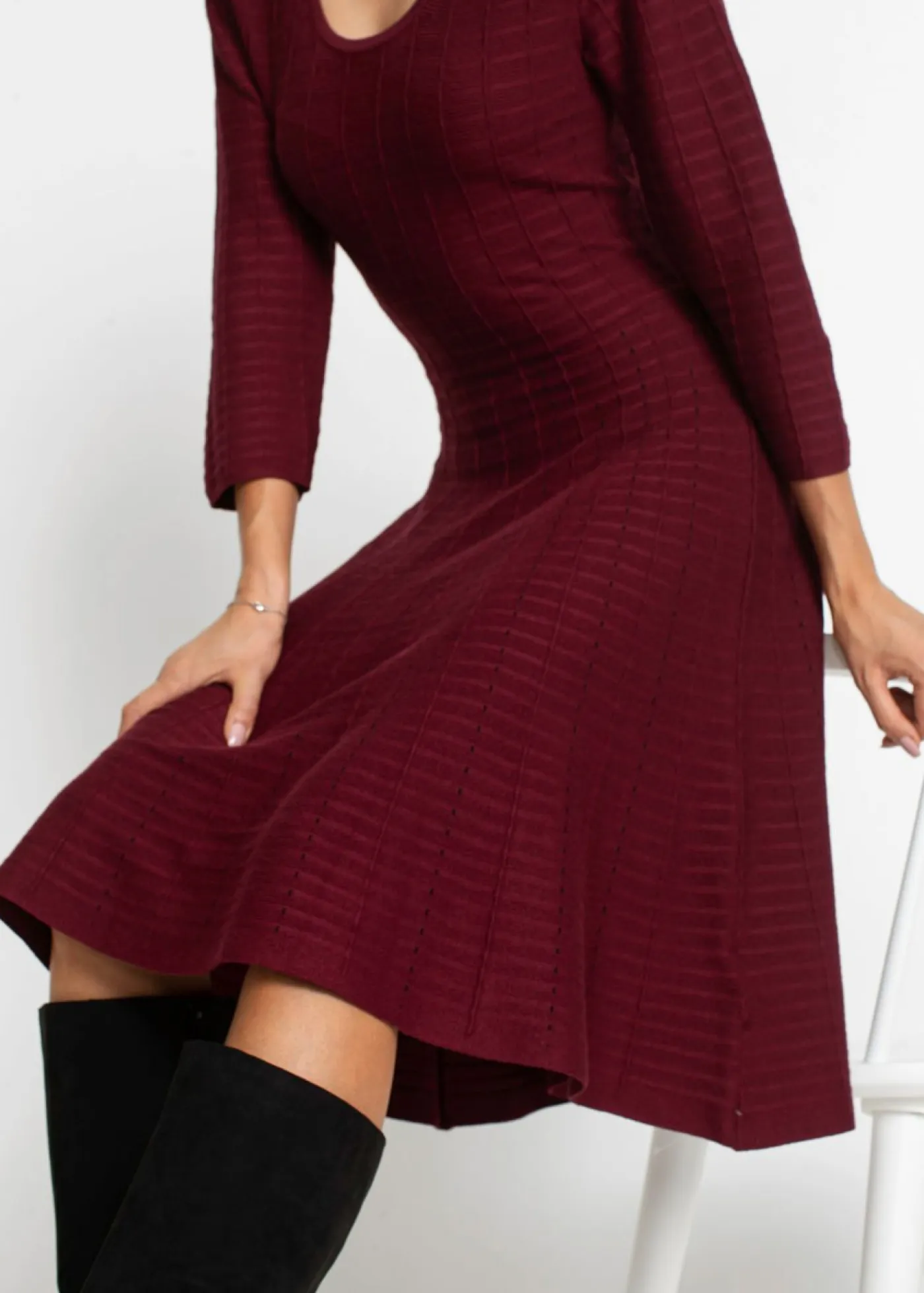 Mujer bonprix bonprix Vestido de punto de mezcla de viscosa suave