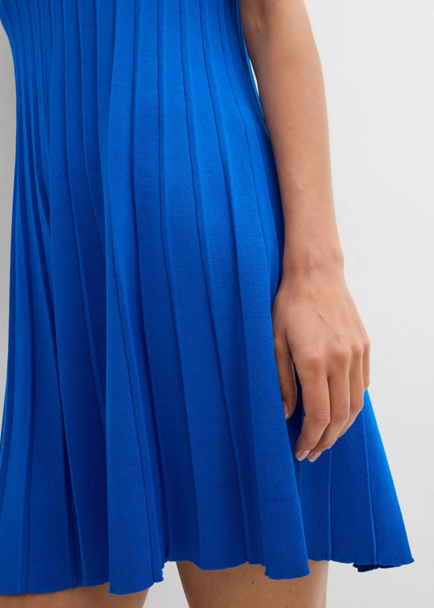 bonprix bonprix Esenciales|Vestidos>Vestido de punto de mezcla de viscosa con línea en A Azur