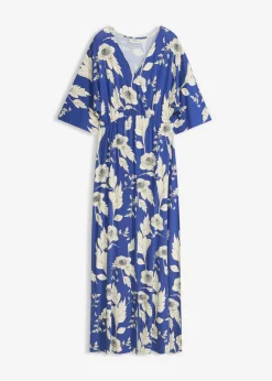 bonprix bonprix Vestidos|Novedades>Vestido de punto de suave mezcla de viscosa Azul-blanco