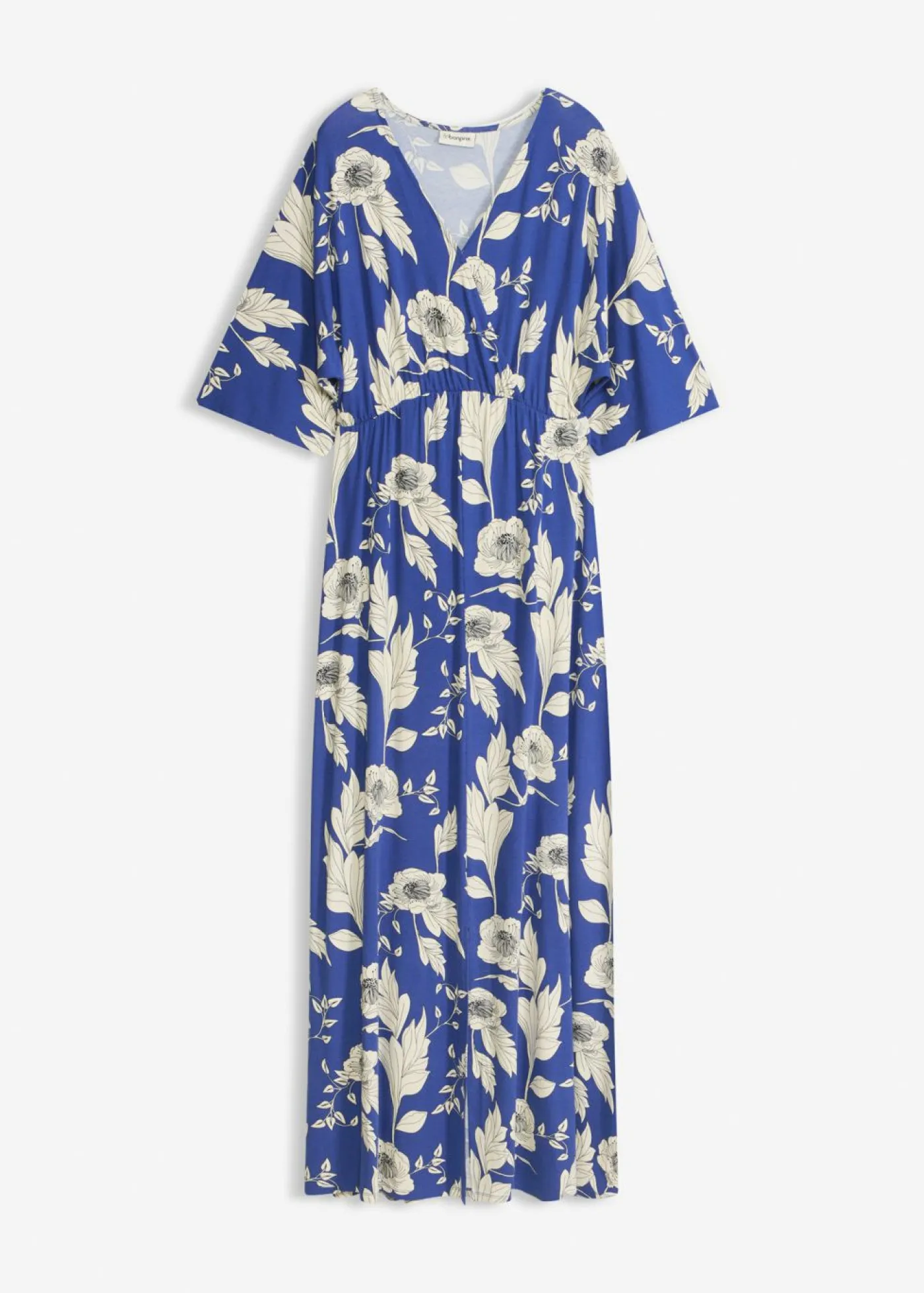 bonprix bonprix Vestidos|Novedades>Vestido de punto de suave mezcla de viscosa Azul-blanco