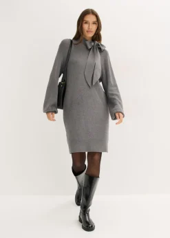 Mujer bonprix bonprix Vestido de punto de suave mezcla de viscosa con lazo