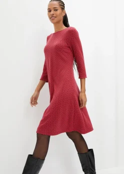 Mujer bonprix bonprix Vestido de Punto di Roma en mezcla de viscosa con estampado jacquard