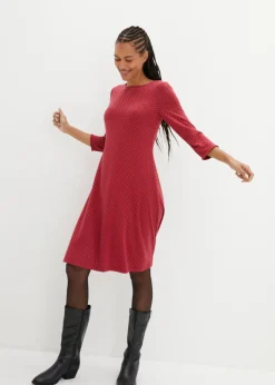 Mujer bonprix bonprix Vestido de Punto di Roma en mezcla de viscosa con estampado jacquard