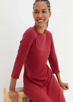 Mujer bonprix bonprix Vestido de Punto di Roma en mezcla de viscosa con estampado jacquard