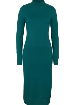 Mujer bonprix bonprix Vestido de punto fino con cuello alto