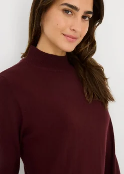 Mujer bonprix bonprix Vestido de punto fino con cuello alto