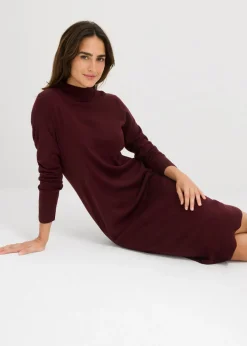 Mujer bonprix bonprix Vestido de punto fino con cuello alto