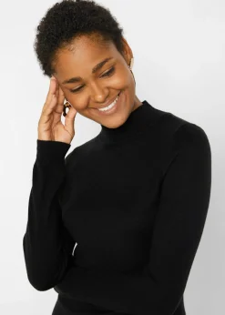 Mujer bonprix bonprix Vestido de punto fino con cuello alto