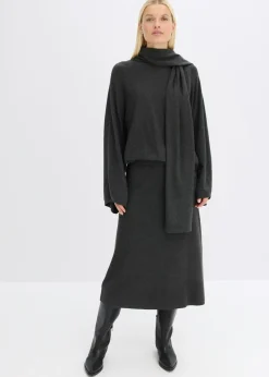 Mujer bonprix bonprix Vestido de punto fino de mezcla de viscosa suave