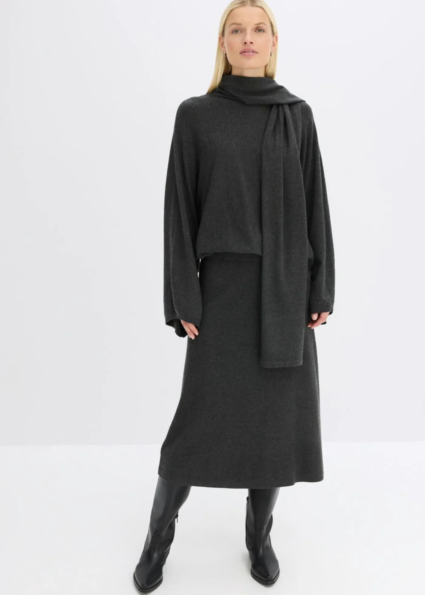 Mujer bonprix bonprix Vestido de punto fino de mezcla de viscosa suave