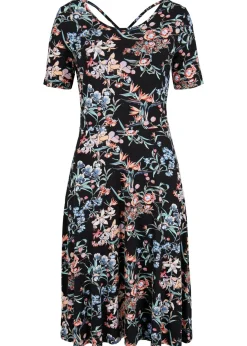 Mujer bonprix bonprix Vestido de punto hasta la rodilla con corte en A