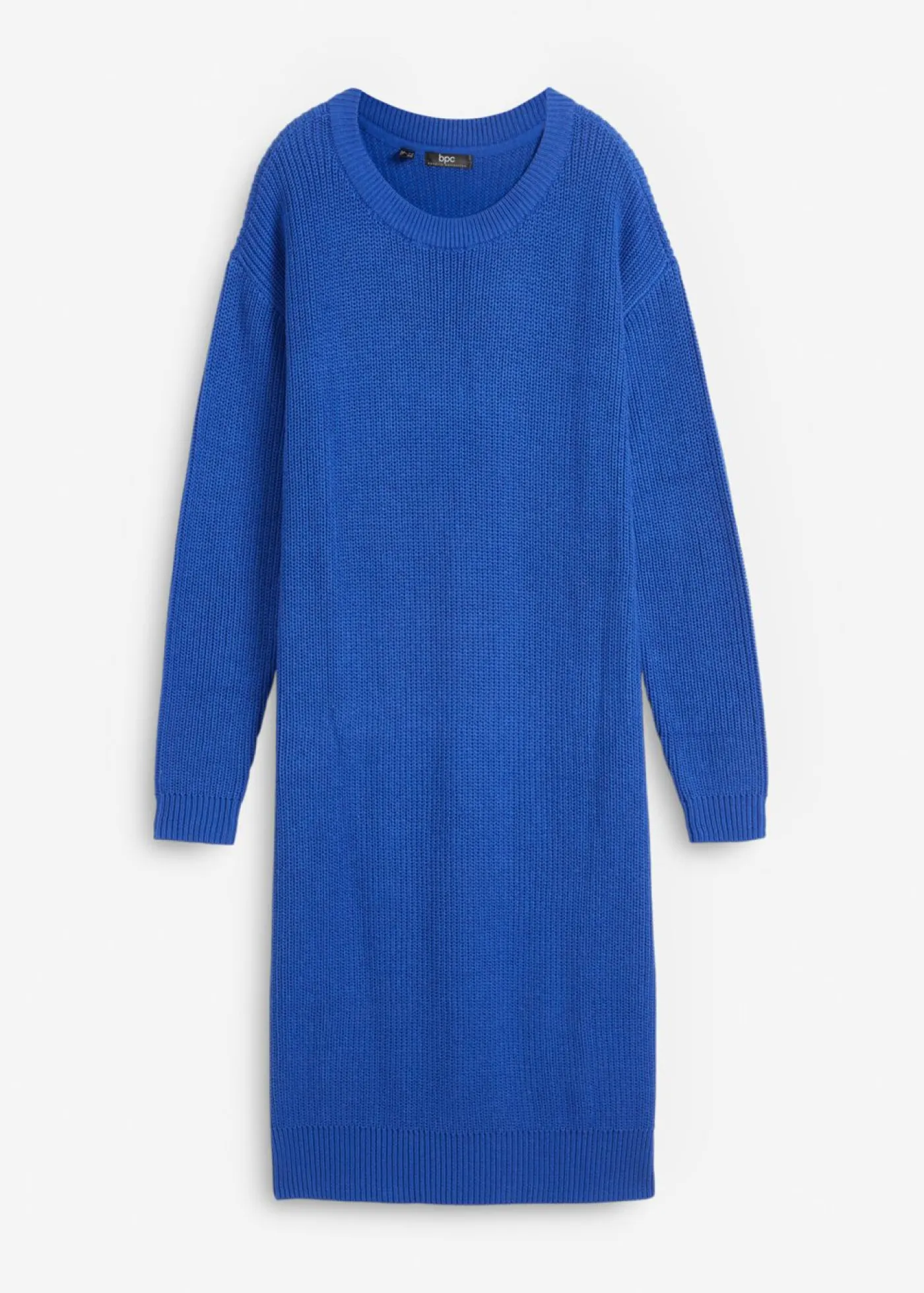 bonprix bonprix Vestidos|Ropa De Punto>Vestido de punto holgado de canalé Azul zafiro