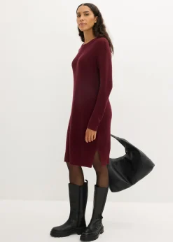 Mujer bonprix bonprix Vestido de punto holgado de canalé