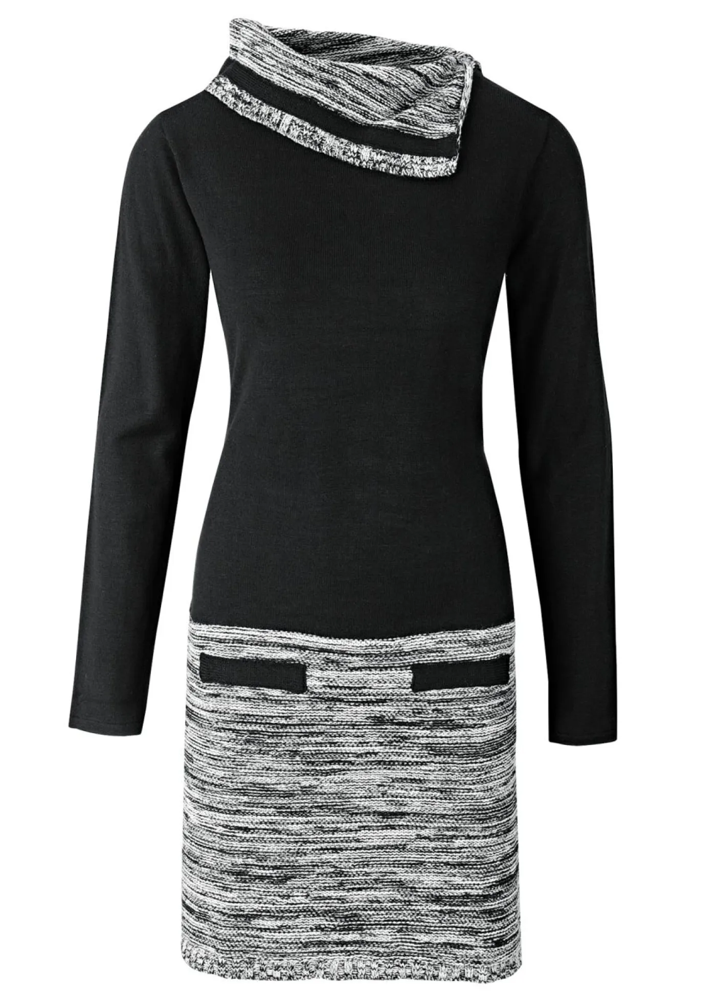 Mujer bonprix BODYFLIRT boutique Vestido de punto jaspeado