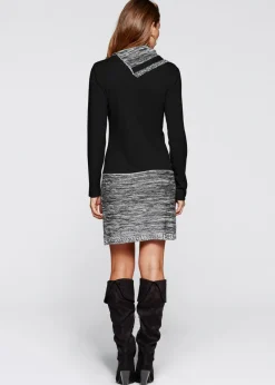 Mujer bonprix BODYFLIRT boutique Vestido de punto jaspeado