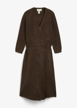 bonprix bonprix Premamá>Vestido de punto suave para el embarazo y la lactancia con mangas 3/4 Marrón jaspeado