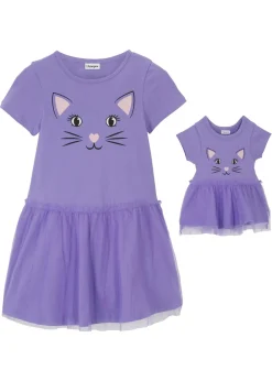 Niños bonprix bonprix Vestido de punto y vestido de muñeca (2 piezas) de puro algodón orgánico