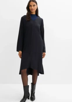 bonprix bonprix Esenciales|Vestidos>Vestido de sarga de lyocell fluido Negro