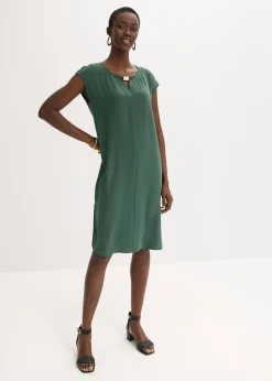 bonprix bonprix Vestidos>Vestido de tejido estructurado verde sombra
