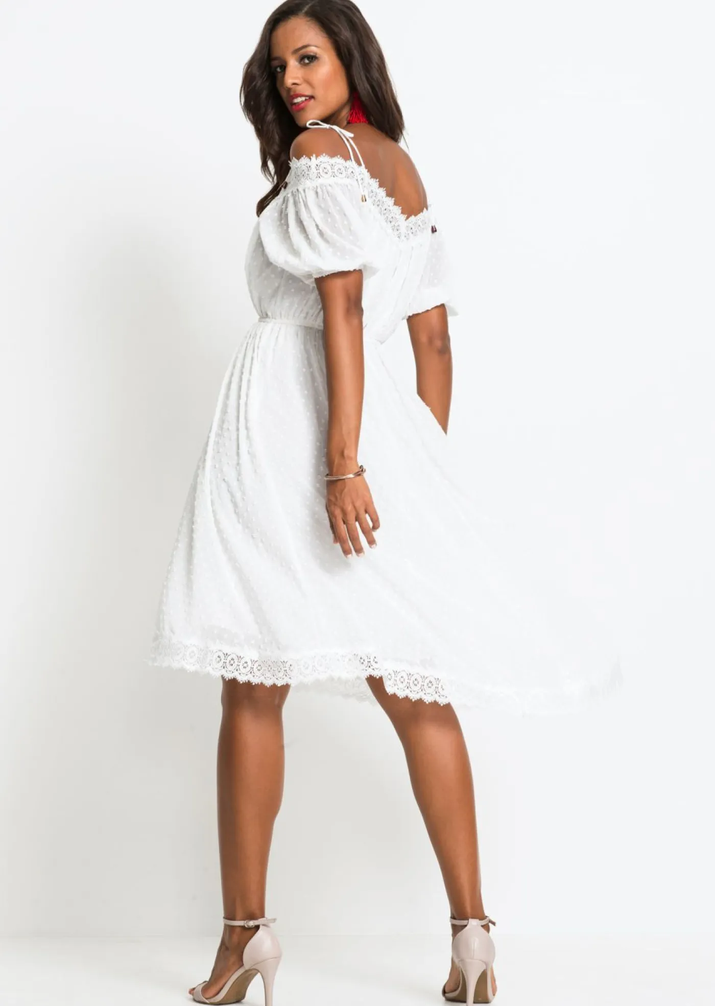 bonprix bonprix Vestidos>Vestido de tirantes Blanco