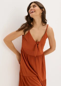 Mujer bonprix bonprix Vestido de tirantes con detalle de nudo