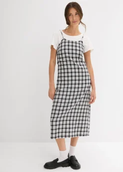 Mujer bonprix bonprix Vestido de tirantes de franela de algodón puro