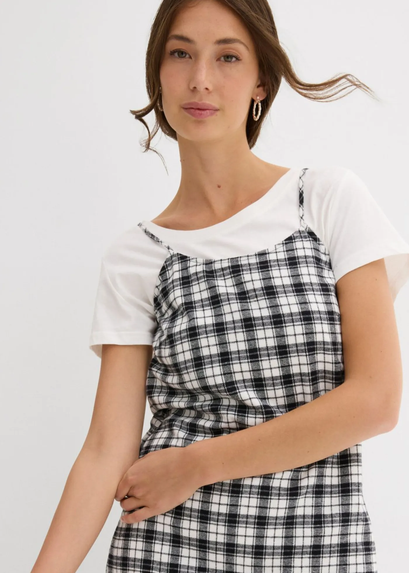 Mujer bonprix bonprix Vestido de tirantes de franela de algodón puro