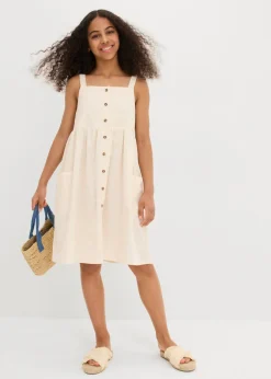 Niños bonprix bonprix Vestido de tirantes de mezcla de lino transpirable