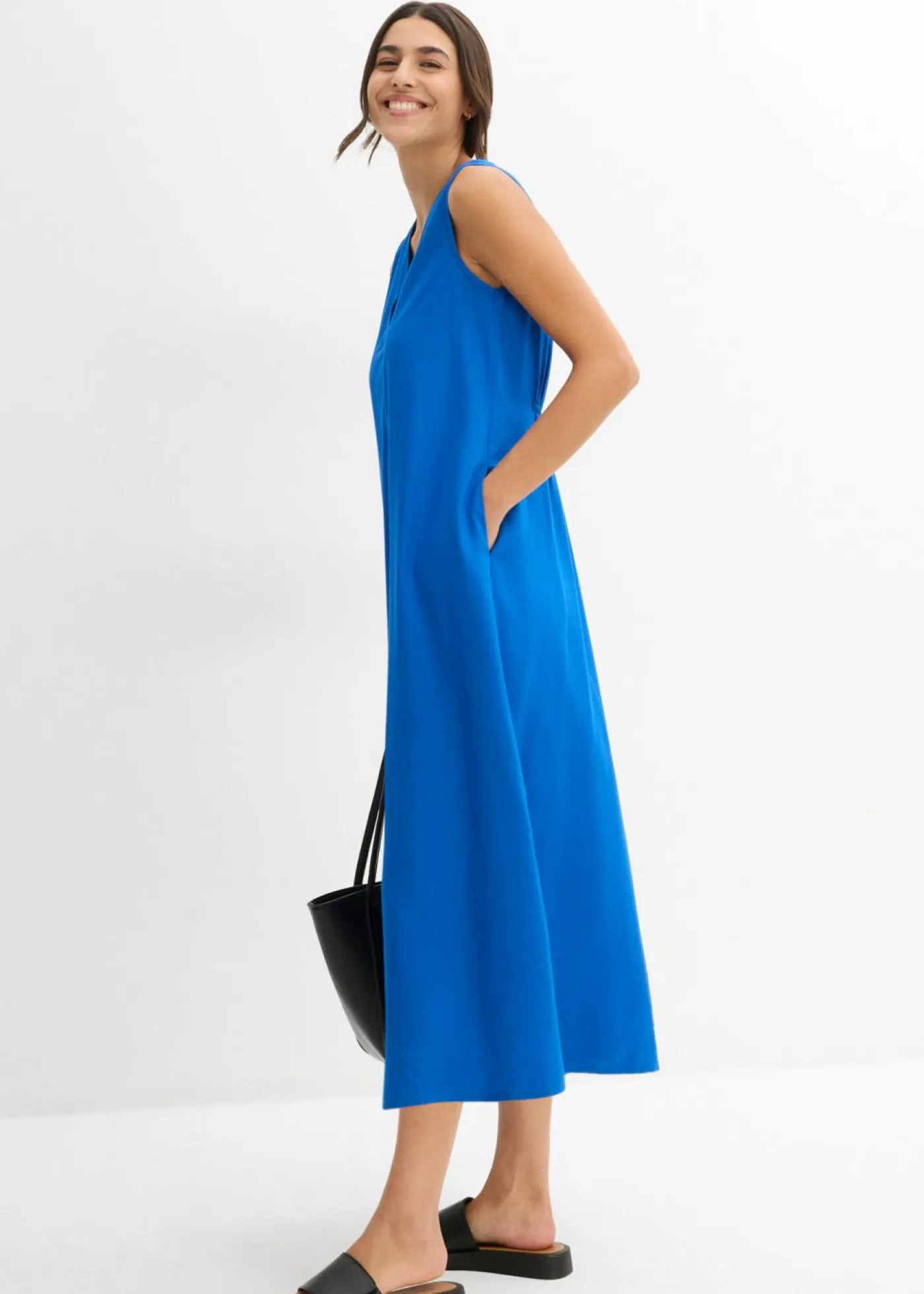 Mujer bonprix bonprix Vestido de tirantes de viscosa fluida