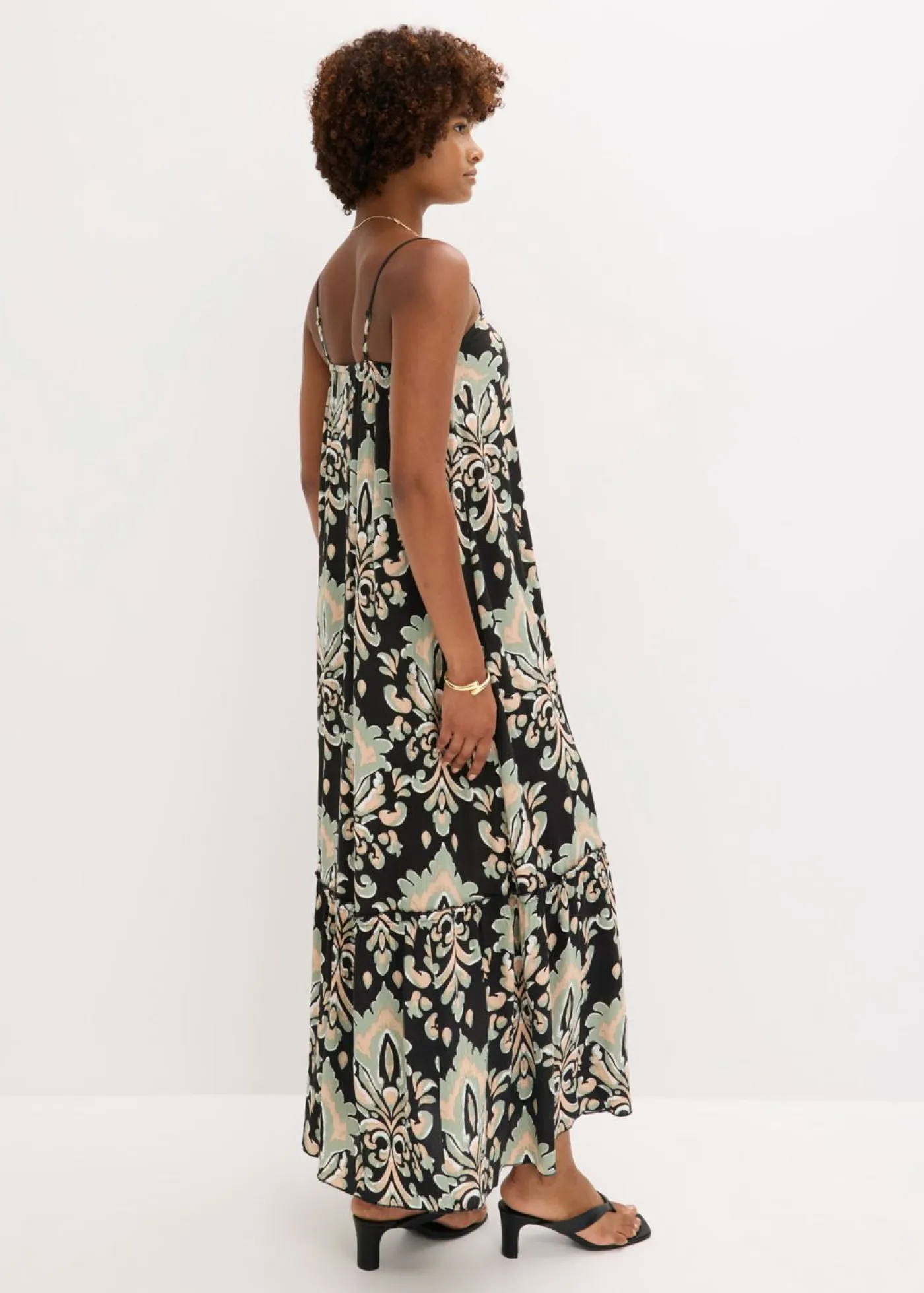 Mujer bonprix bonprix Vestido de tirantes de viscosa estructurada