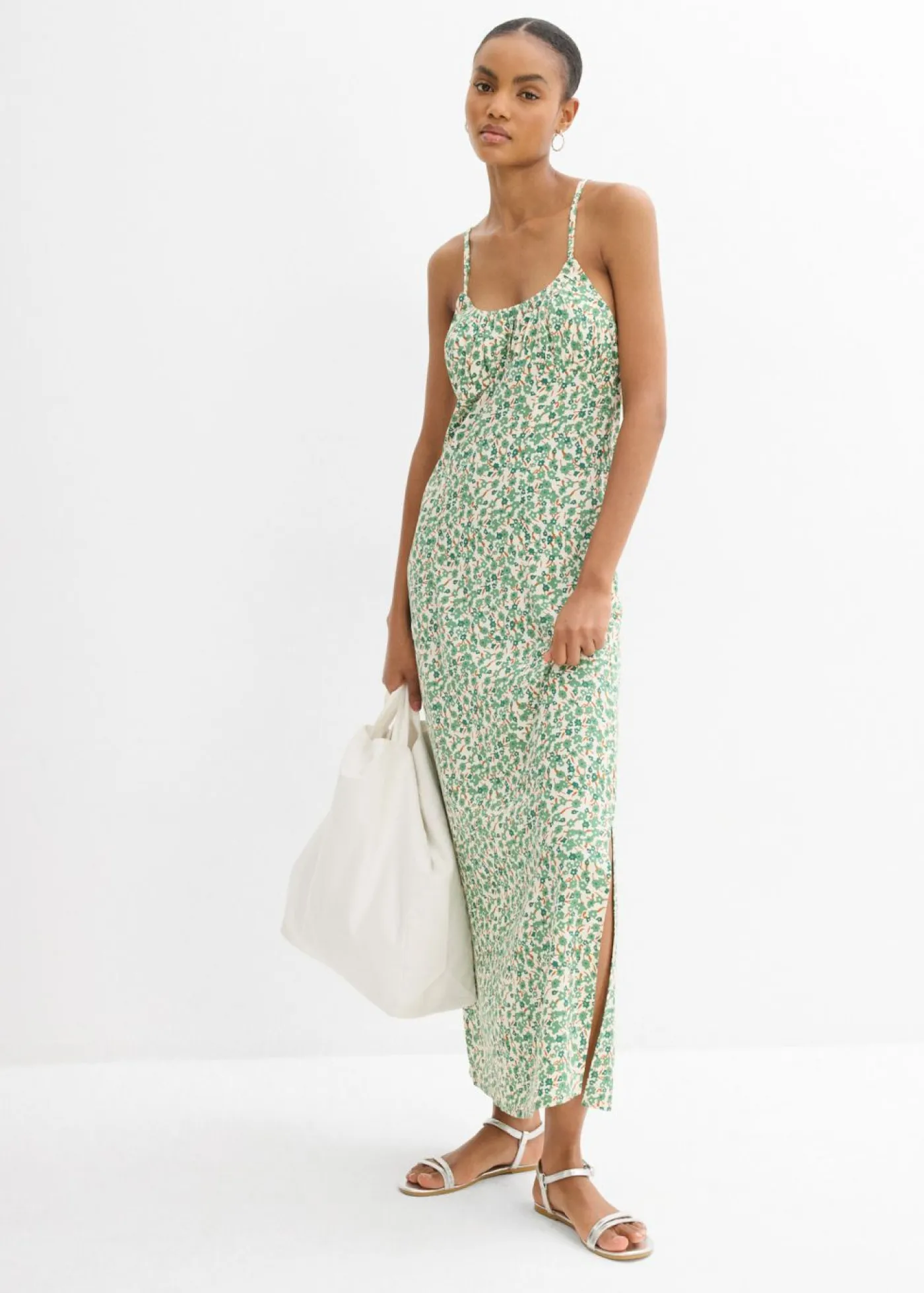 Mujer bonprix bonprix Vestido de tirantes de viscosa fluida