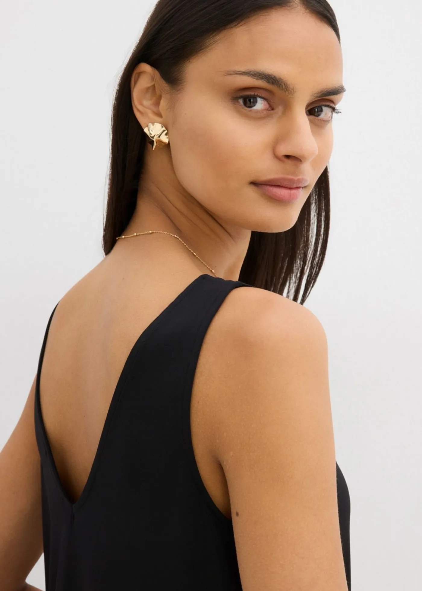 Mujer bonprix bonprix Vestido de tirantes fluido con escote en V