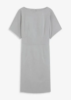 bonprix bonprix Vestidos>Vestido de tubo con mangas tipo murciélago Gris jaspeado