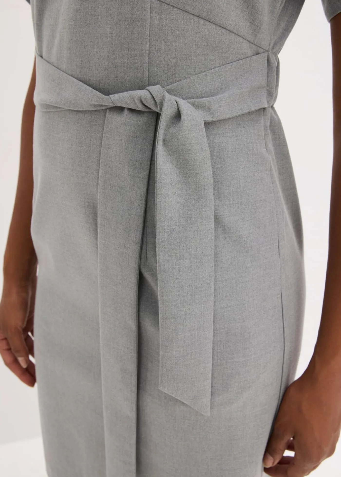 bonprix bonprix Vestidos>Vestido de tubo con mangas tipo murciélago Gris jaspeado