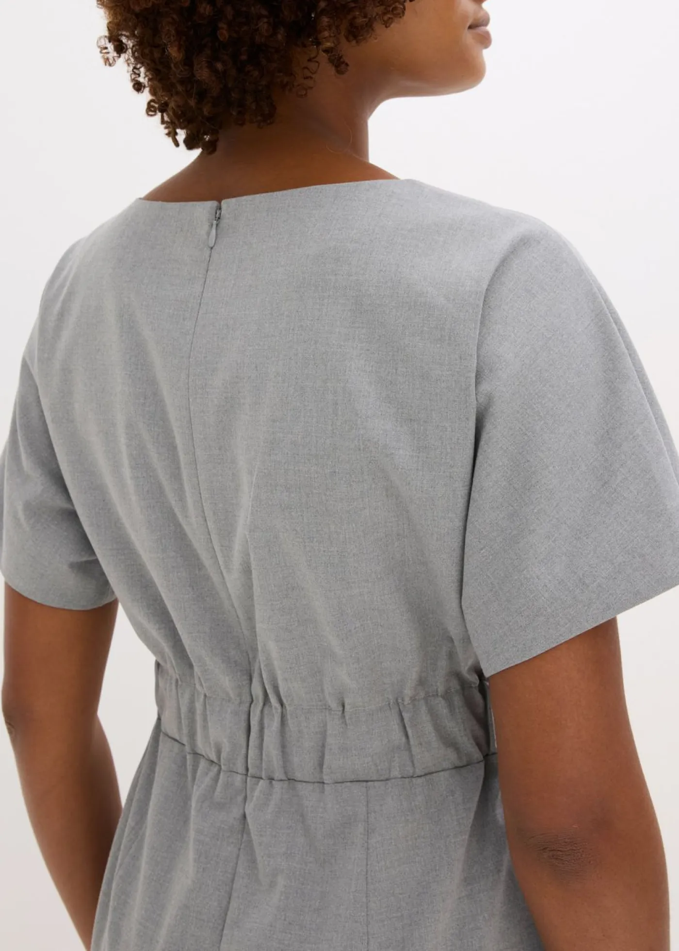 bonprix bonprix Vestidos>Vestido de tubo con mangas tipo murciélago Gris jaspeado