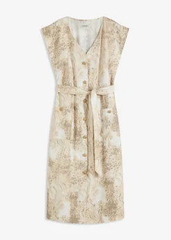 Mujer bonprix bonprix Vestido de viscosa con cordón (2 piezas)