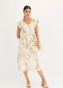 Mujer bonprix bonprix Vestido de viscosa con cordón (2 piezas)