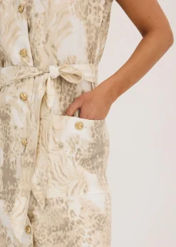 Mujer bonprix bonprix Vestido de viscosa con cordón (2 piezas)