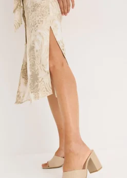 Mujer bonprix bonprix Vestido de viscosa con cordón (2 piezas)