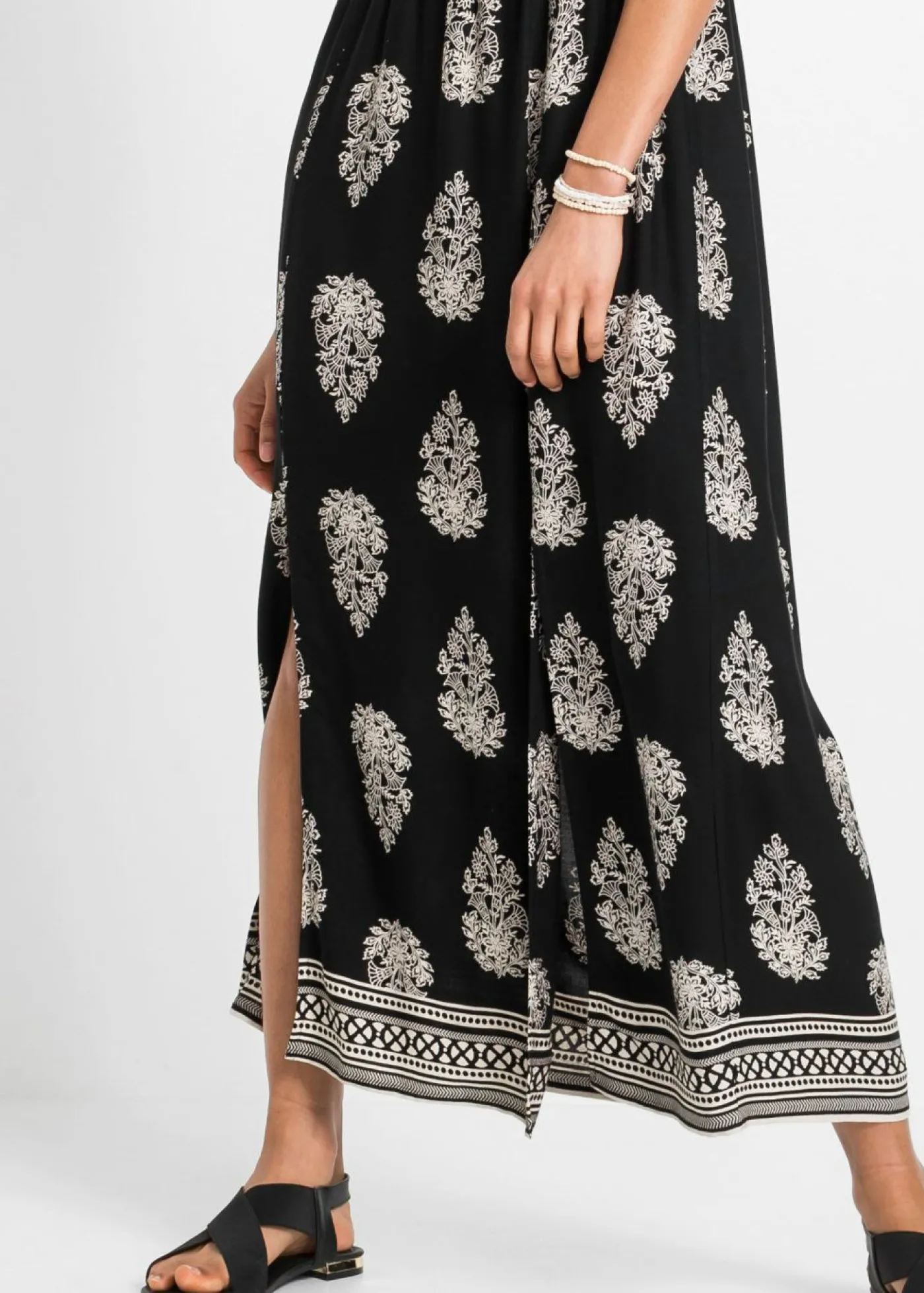 Mujer bonprix bonprix Vestido de viscosa fluida con escote bañera