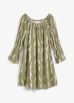 Mujer bonprix bonprix Vestido de viscosa fluida con escote bañera