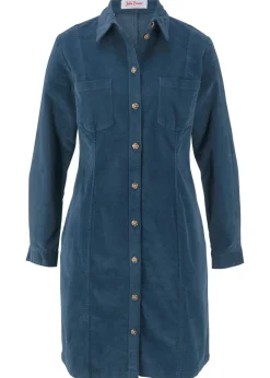 bonprix bonprix Vestidos>Vestido elástico de pana Azul marino