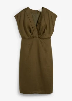 Mujer bonprix bonprix Vestido entallado de lino puro