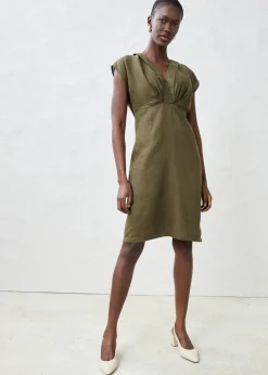 Mujer bonprix bonprix Vestido entallado de lino puro