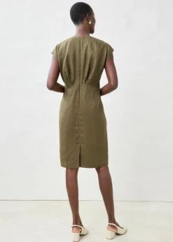 Mujer bonprix bonprix Vestido entallado de lino puro